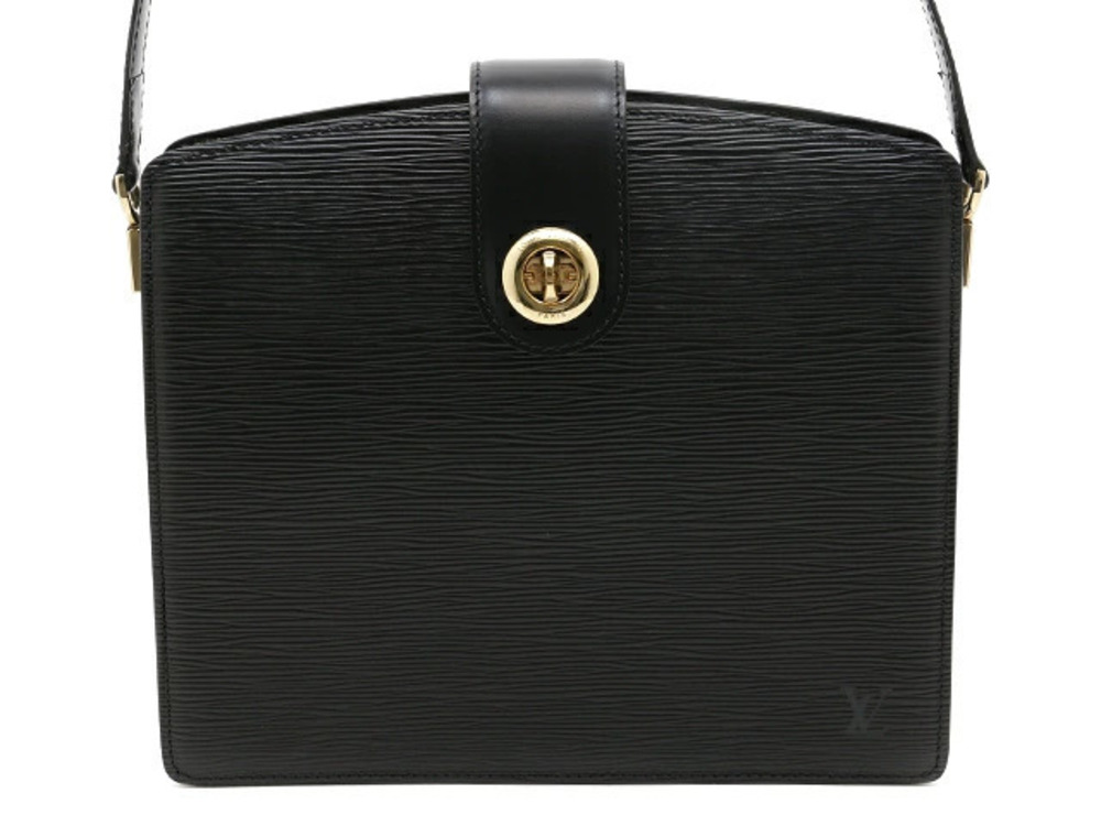 LOUIS VUITTON Capucines Shoulder Bag Epi Leather Noir Black